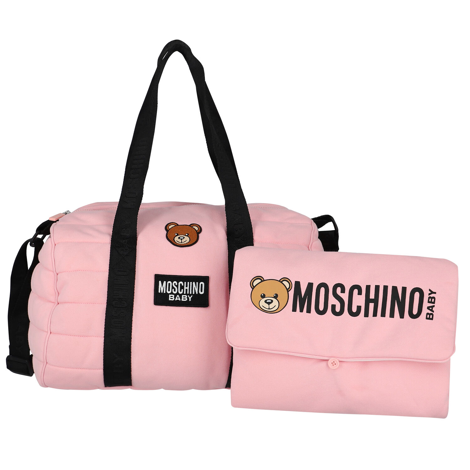 Pink Teddy Logo Baby Changing Bag, 3, hi-res
