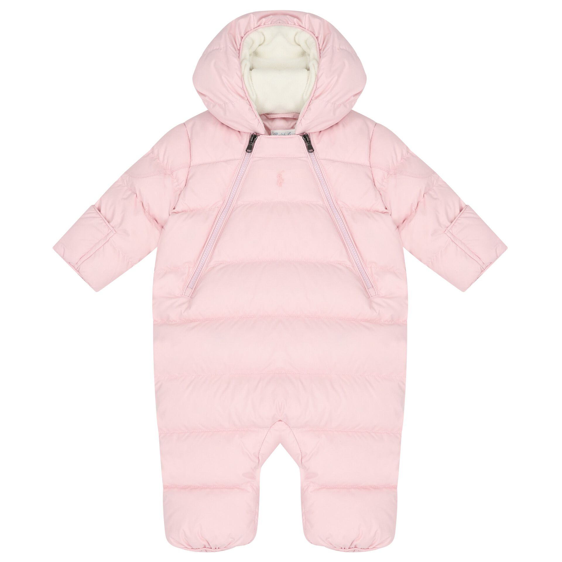 Ralph Lauren Baby Girls Pink Logo Snowsuit Junior Couture UK