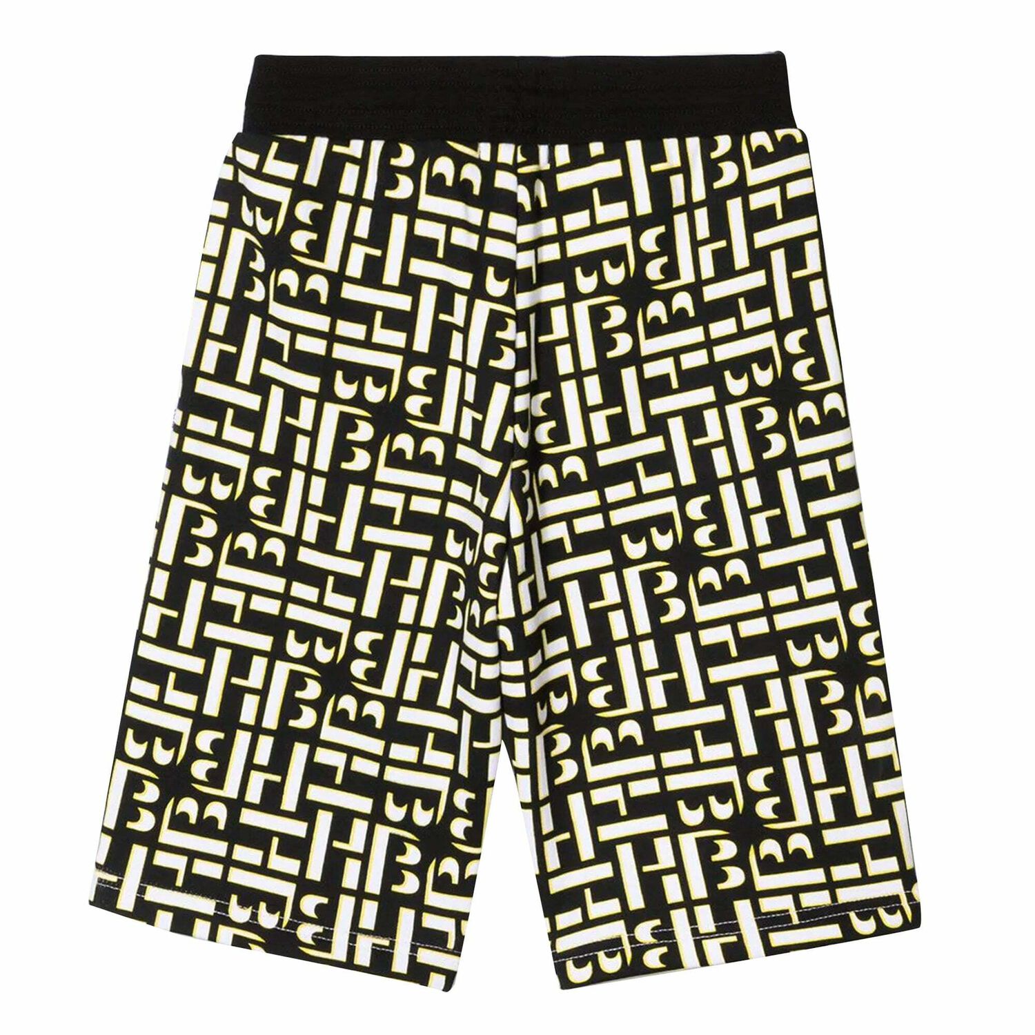 Boys Black & Yellow Logo Shorts, 1, hi-res image number null