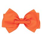 Girls Orange Bow Hairclip, 4, hi-res