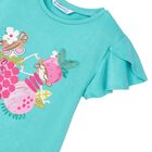 Girls Aqua Handbag Dress, 2, hi-res