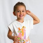 Girls White Sequin T-Shirt, 3, hi-res
