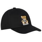 Black Teddy Bear Cap, 2, hi-res