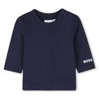 Baby Boys Blue & Navy Blue Dungaree Gift Set, 1, hi-res