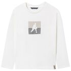 Boys White Long Sleeve Top, 2, hi-res