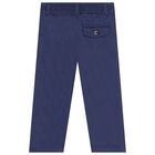 Baby Boys Navy Blue Trousers, 1, hi-res