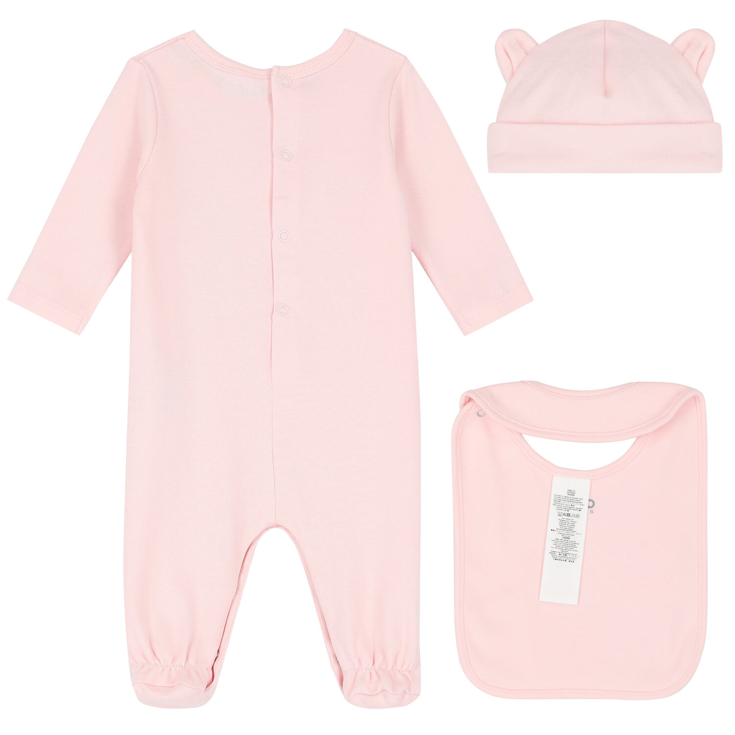 Baby Girls Pink Logo Babygrow Set, 2, hi-res
