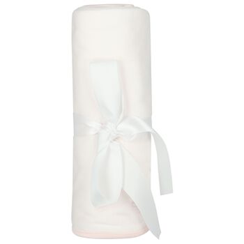 Baby Girls Pink & White Blanket