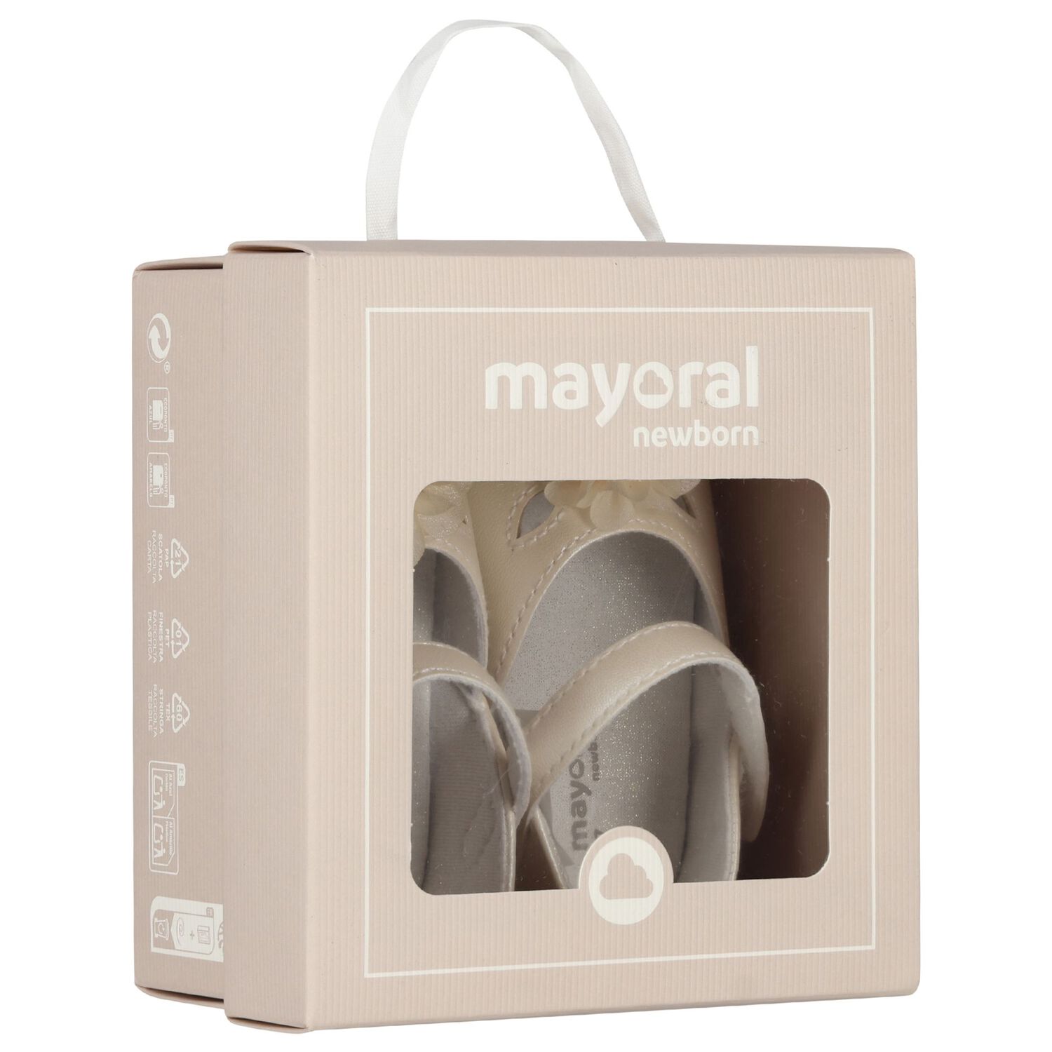 Baby Girls Ivory Flower Pre Walker Shoes, 2, hi-res