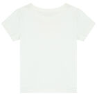 Girls White & Pink Bow T-Shirt, 1, hi-res