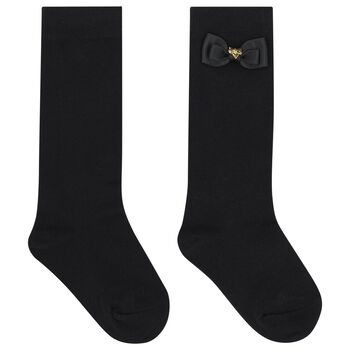 Girls Pink Monica Bow Socks
