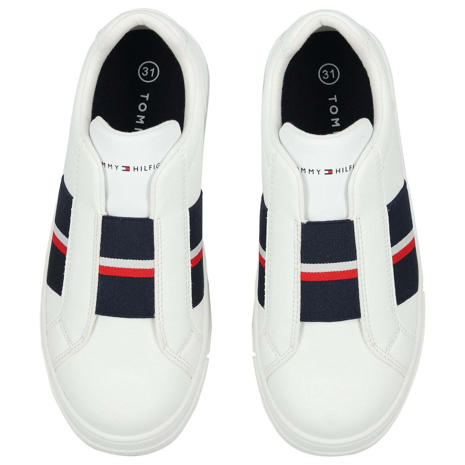 Boys White Logo Leather Trainers, 1, hi-res image number null