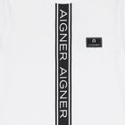 Younger Boys White Logo T-Shirt, 1, hi-res