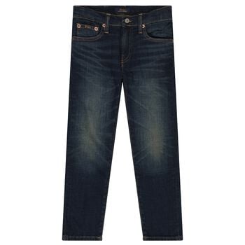 Boys Blue Denim Logo Jeans