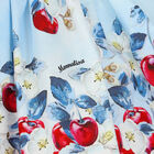 Girls Blue & Red Cherry Skirt, 1, hi-res