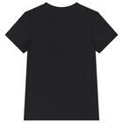 Boys Black Logo T-Shirt, 1, hi-res