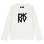 White Logo Long Sleeve Top, 2, hi-res