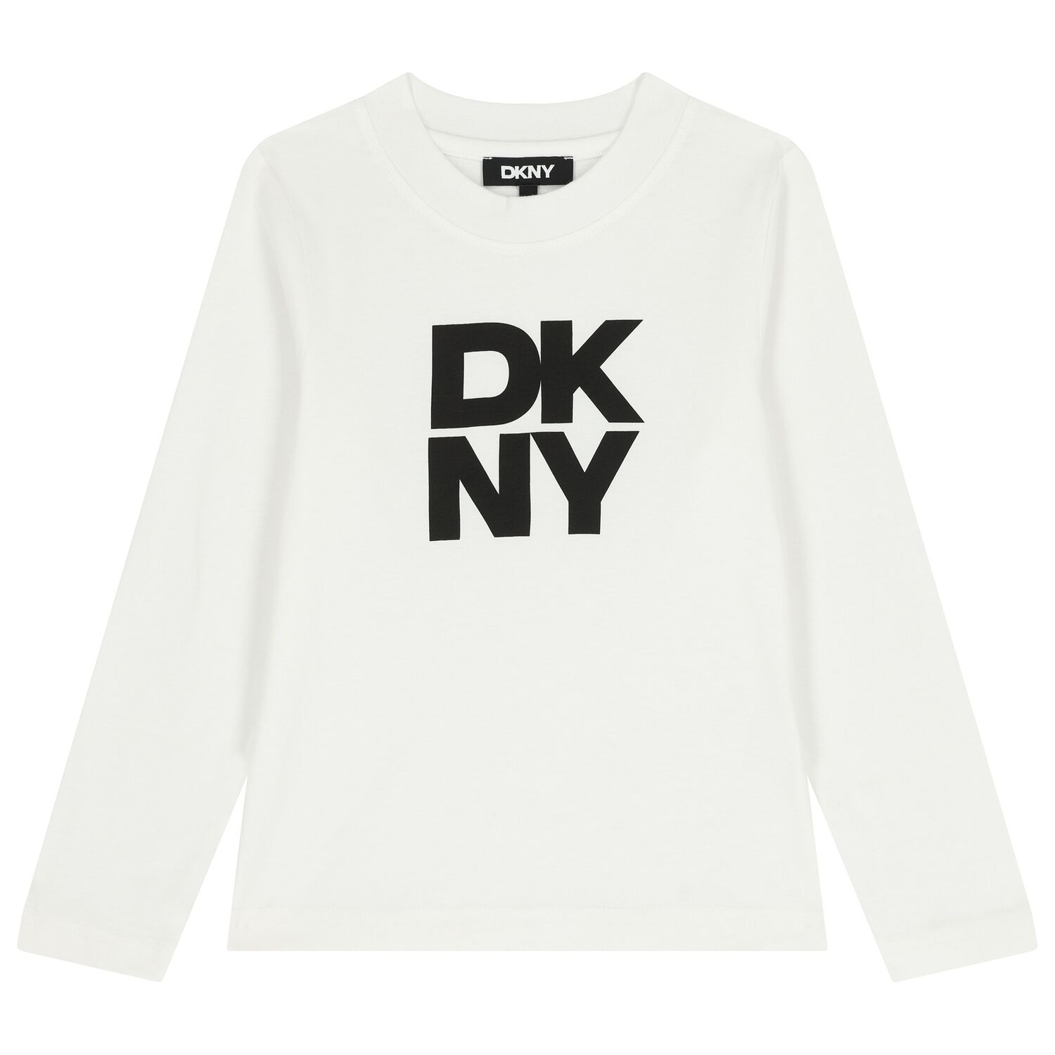 White Logo Long Sleeve Top, 2, hi-res