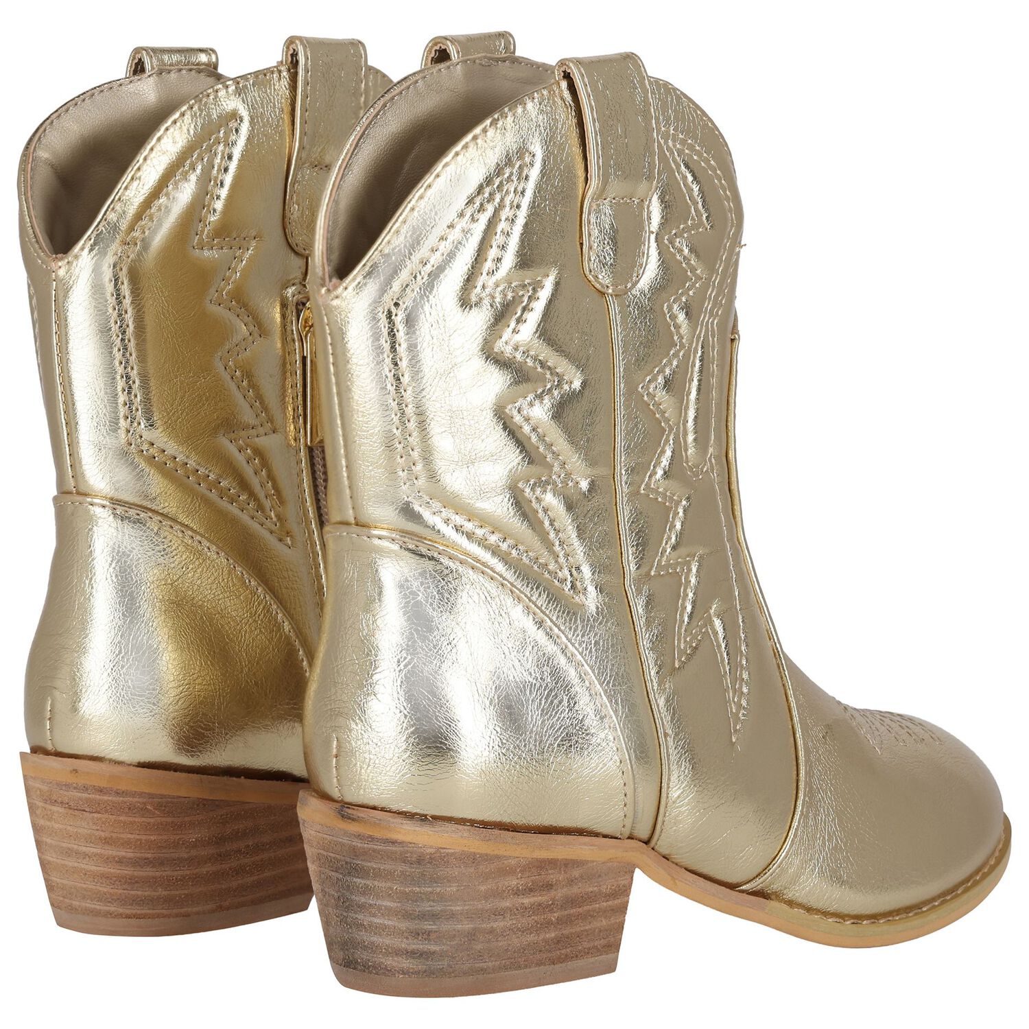 Girls Metallic Gold Boots, 1, hi-res image number null