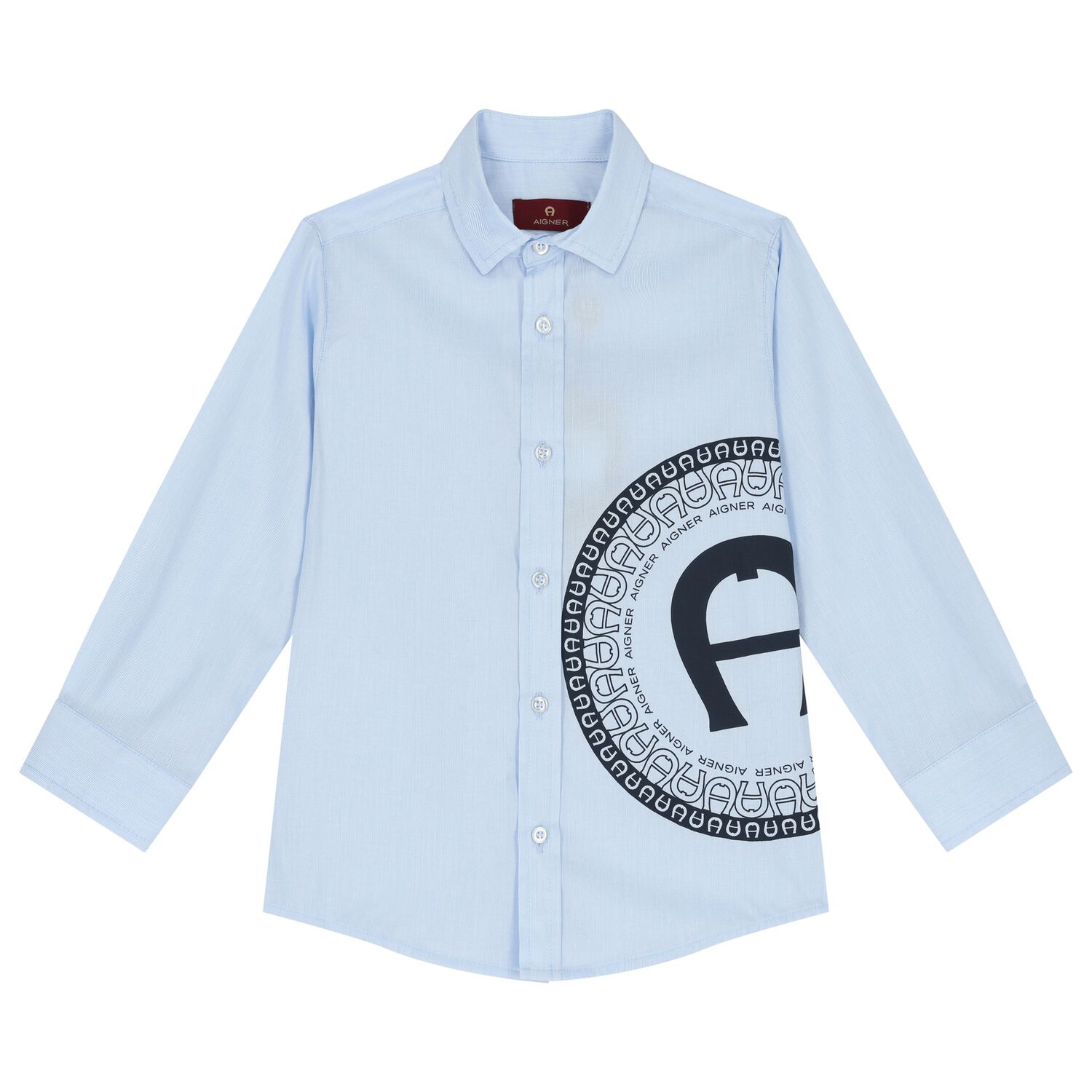 Boys Blue Logo Shirt, 1, hi-res