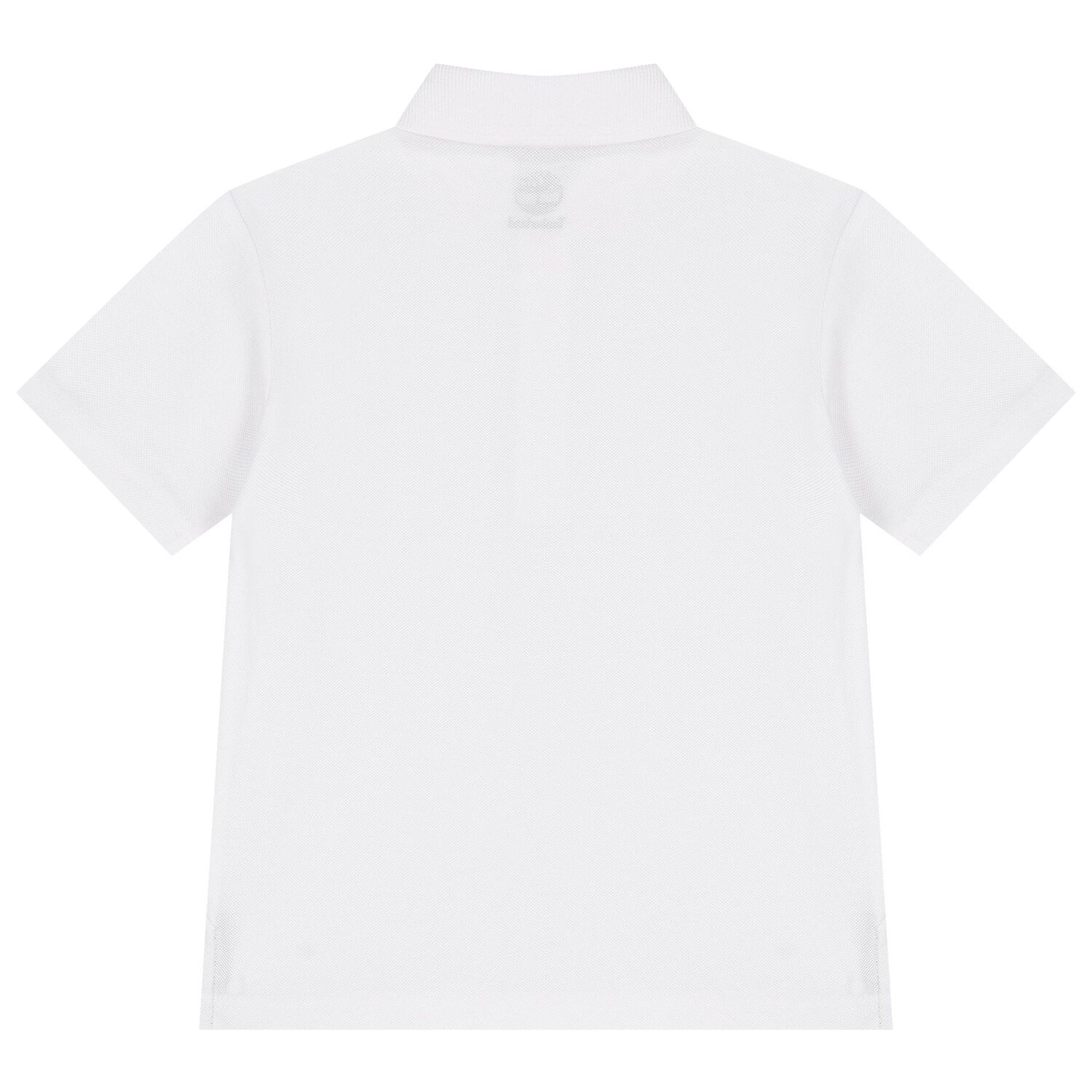 Boys White Logo Polo Shirt, 1, hi-res
