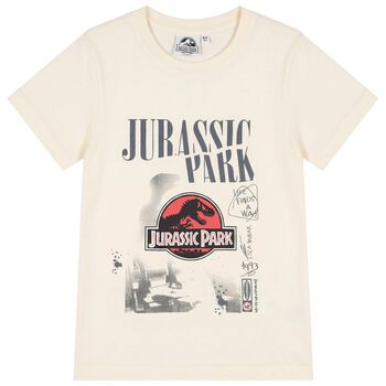 Boys Beige Jurassic T-Shirt