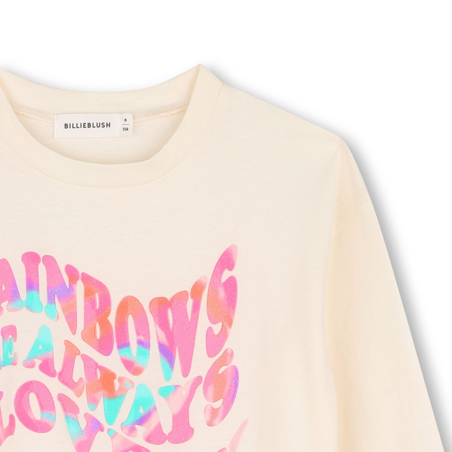 Girls Ivory Printed Long Sleeve Top, 1, hi-res
