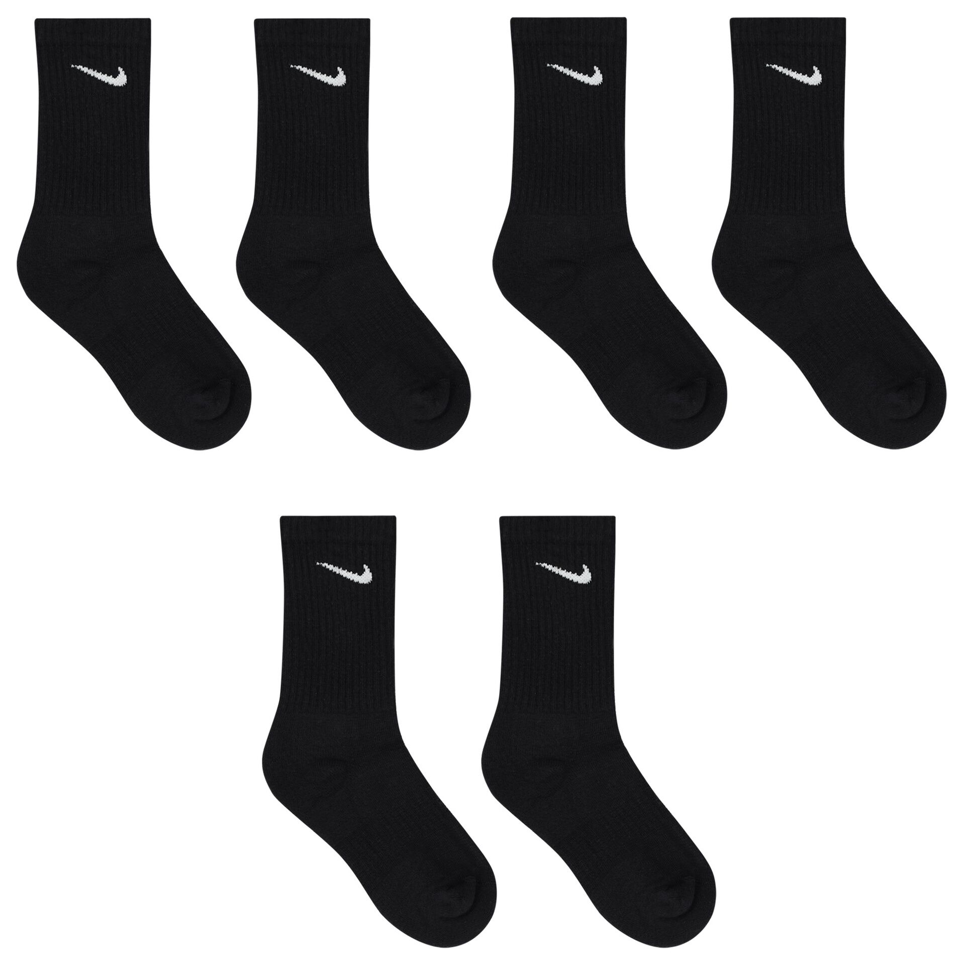 Nike Kids Black Logo Socks 3 Pack Junior Couture UK