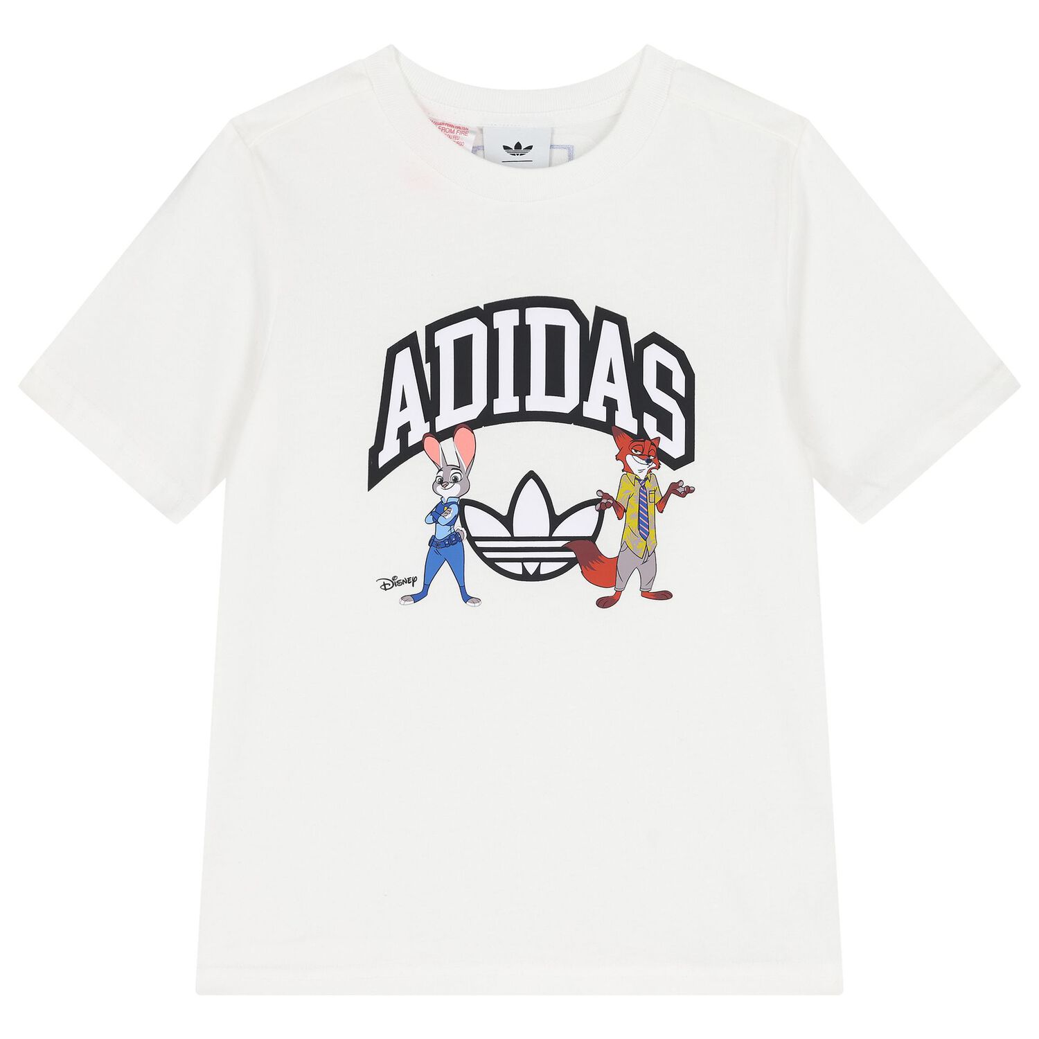 White & Blue Disney Logo Shorts Set, 1, hi-res