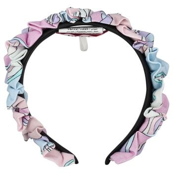Girls Pink, Lilac & Blue Ruffle Headband