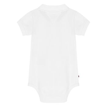 Baby Boys White Logo Bodysuit