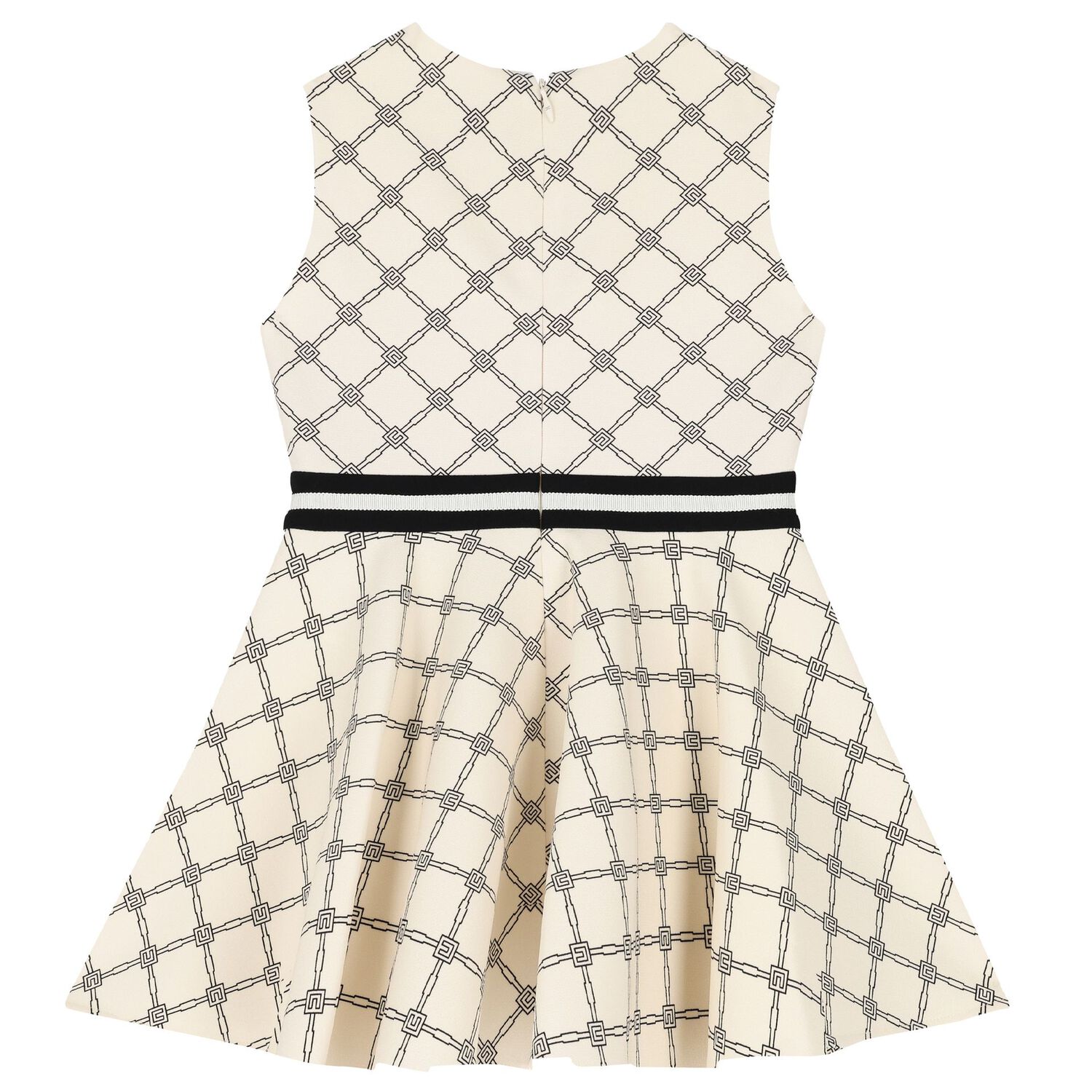 Girls Beige Logo Dress, 1, hi-res