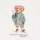 Girls White Polo Bear T-Shirt, 1, hi-res