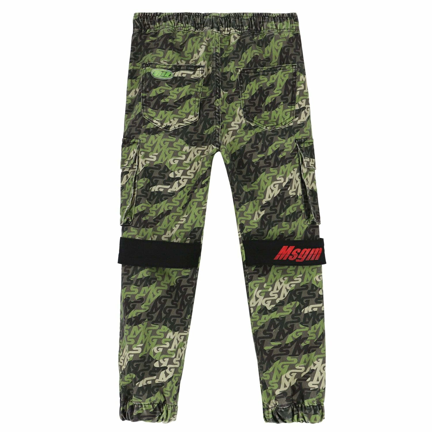 Boys Green Camouflage Trousers, 1, hi-res