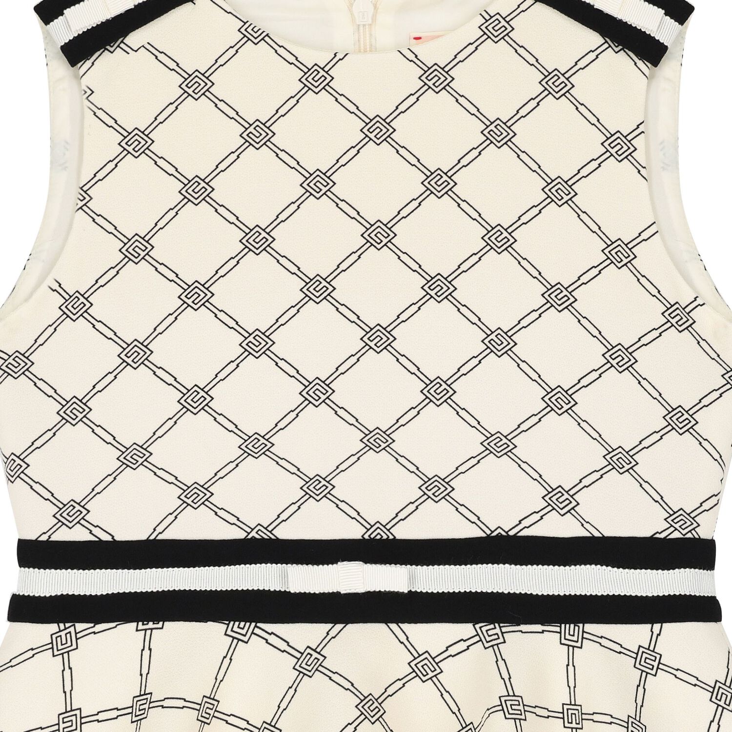 Girls Beige Logo Dress, 1, hi-res