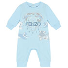 Baby Boys Blue Logo Babygrow, 1, hi-res