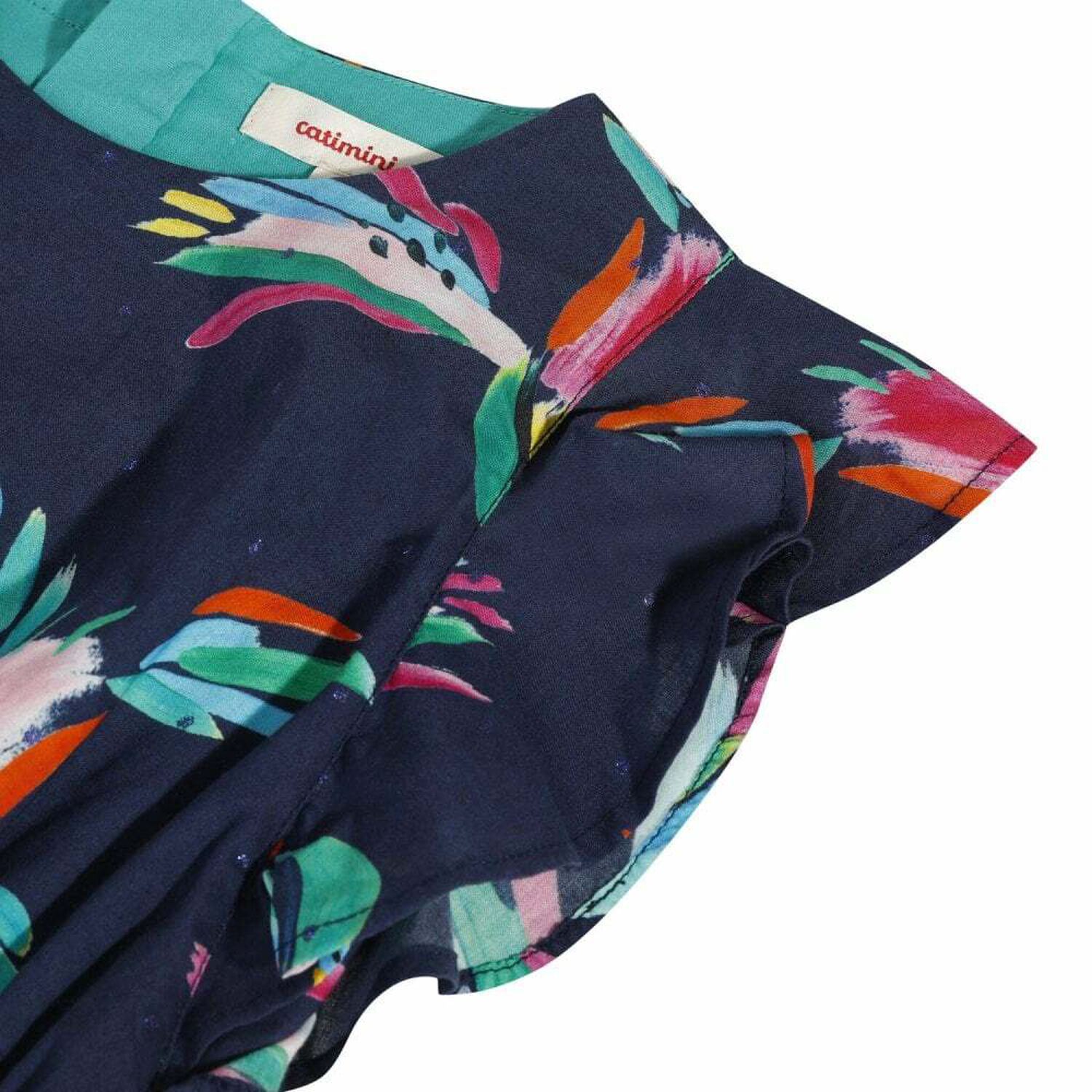 Girls Bird Printed Dress, 1, hi-res