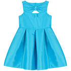 Girls Blue Satin Dress, 1, hi-res