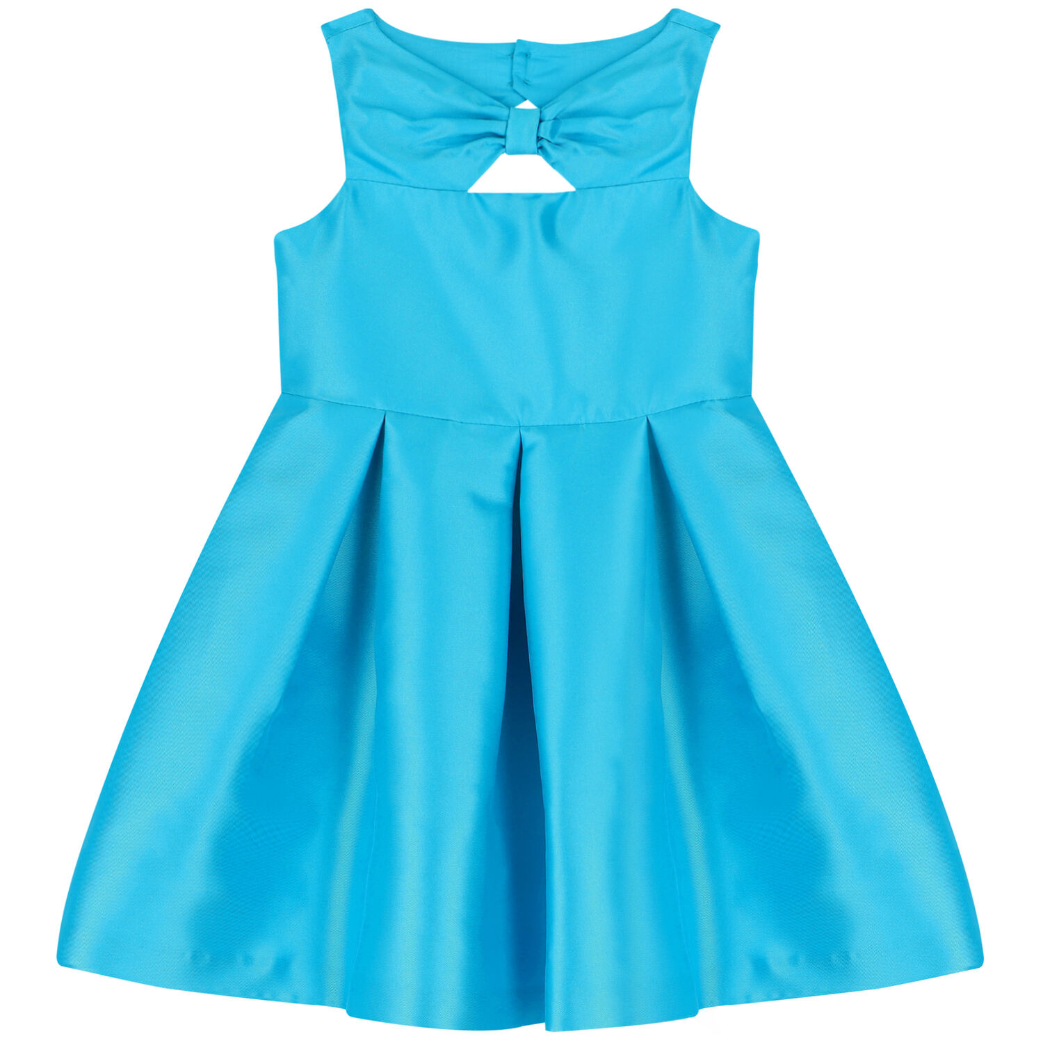 Girls Blue Satin Dress, 1, hi-res image number null