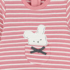 Baby Girls Pink & White Striped Dress, 1, hi-res