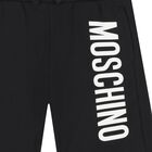 Boys Black Logo Shorts, 2, hi-res