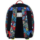 Boys Navy Blue Logo Backpack, 1, hi-res