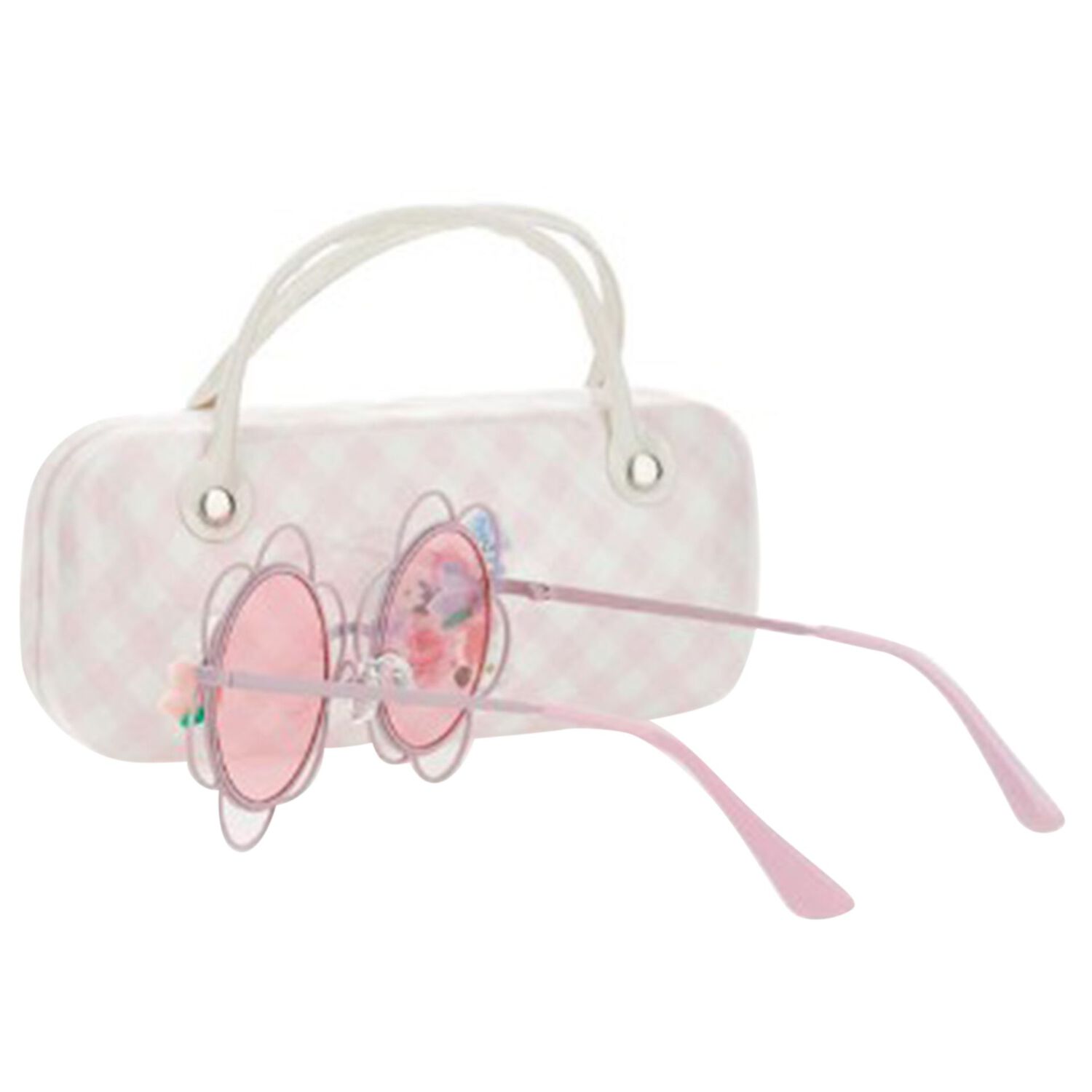 Girls Pink Flower Sunglasses, 1, hi-res