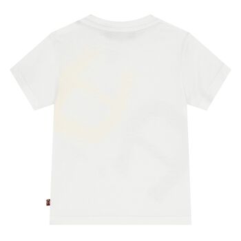 Younger Boys White Logo T-Shirt