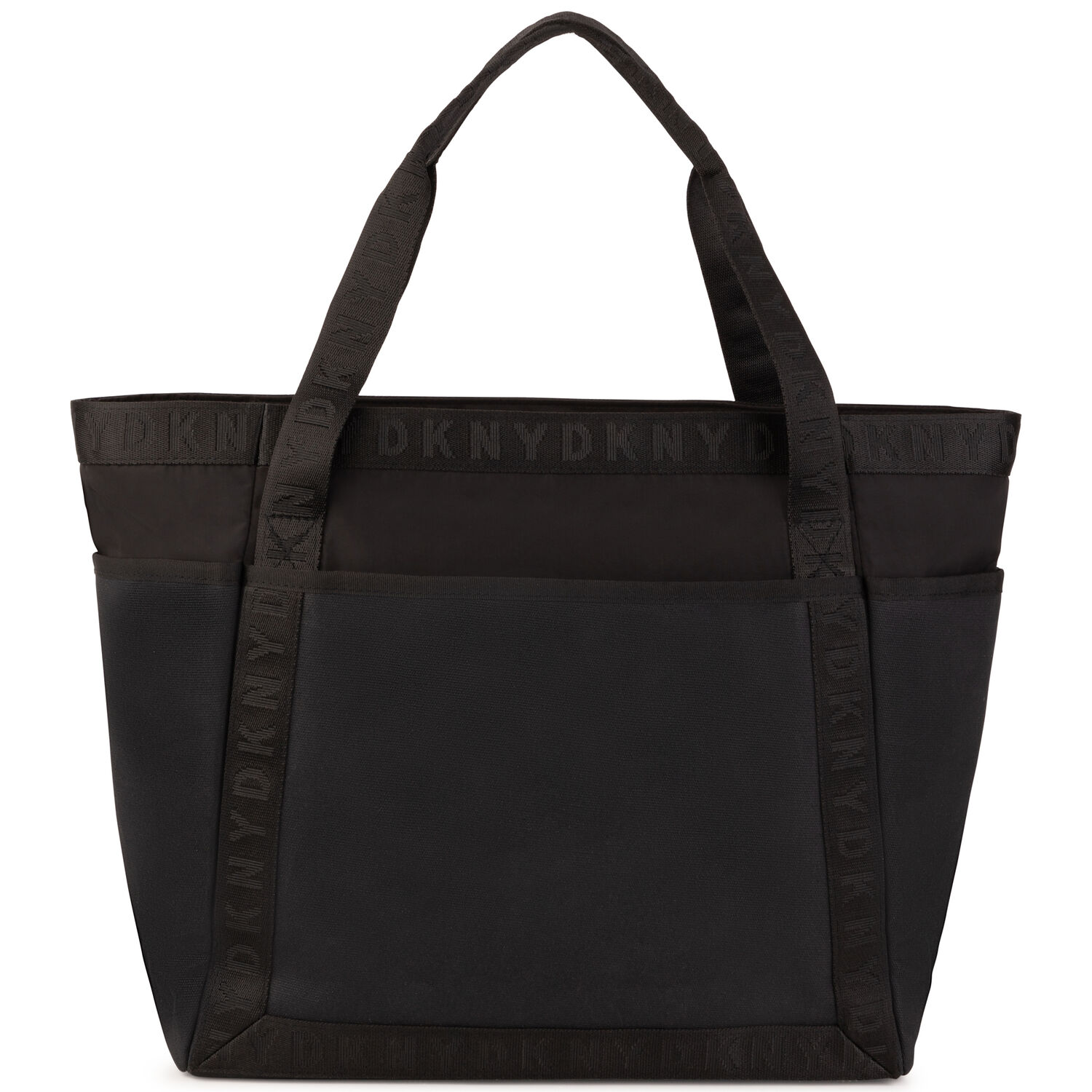 Girls Black Logo Tote Bag, 1, hi-res