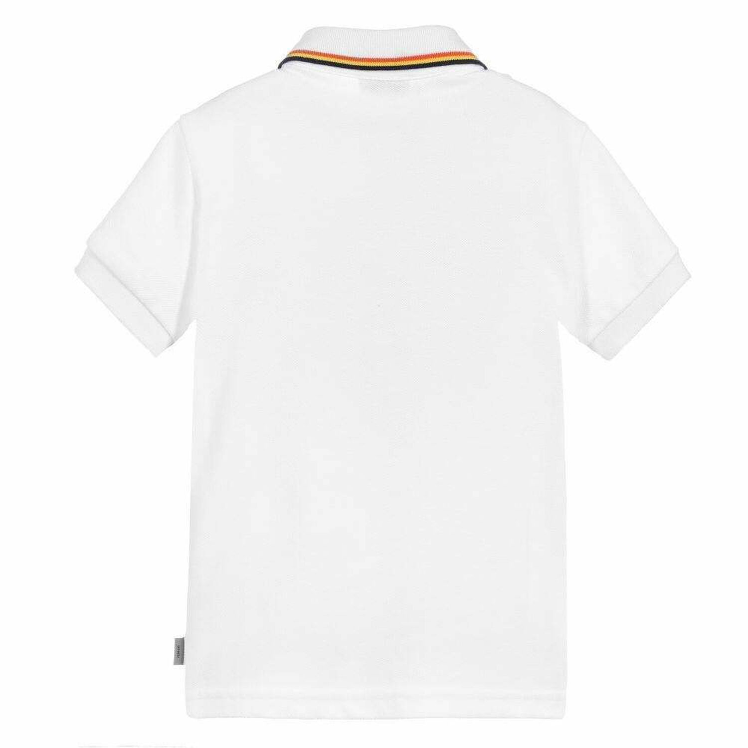 Boys White Cotton Polo Shirt, 1, hi-res