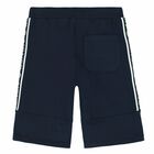 Boys Navy Logo Shorts, 1, hi-res