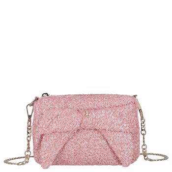 Girls Pink Sequin Bow Handbag ( 18cm ) 