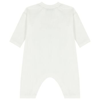 Baby Boys White EKD Logo Romper