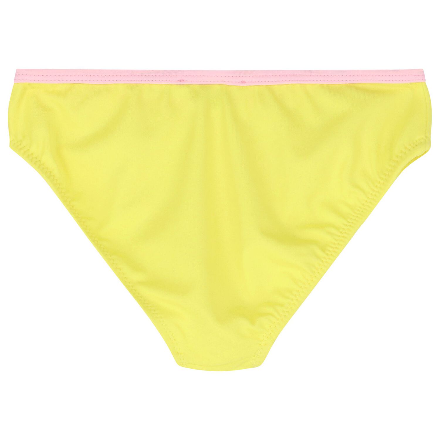 Girls Pink & Yellow Ruffled Bikini, 1, hi-res image number null